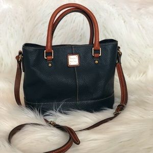 Dooney & Bourke mid-sized blue/brown leather purse